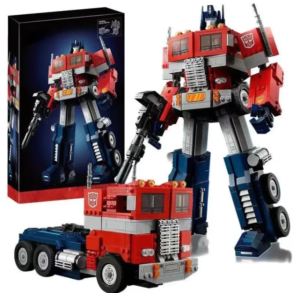 1508PCS Robot Car Toys Optimus Prime Building Blocks 10302 Truck Transformationed Autobot Deformation Movies Gift For Children
