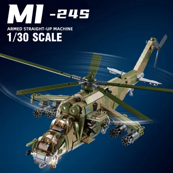 2023 Sluban Military WW2 Army Combat Helicopters Air Weapon M1-24S KA-52S Model Soldiers Building Blocks Toys for Boys Gifts